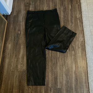 Ann Taylor Elegant Black Leather Skirt